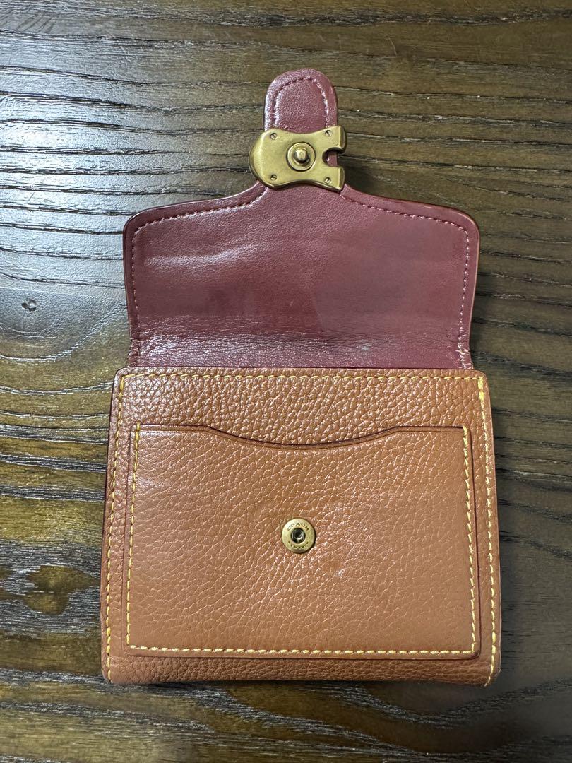 COACH 二つ折り財布 ブラウンレザー
