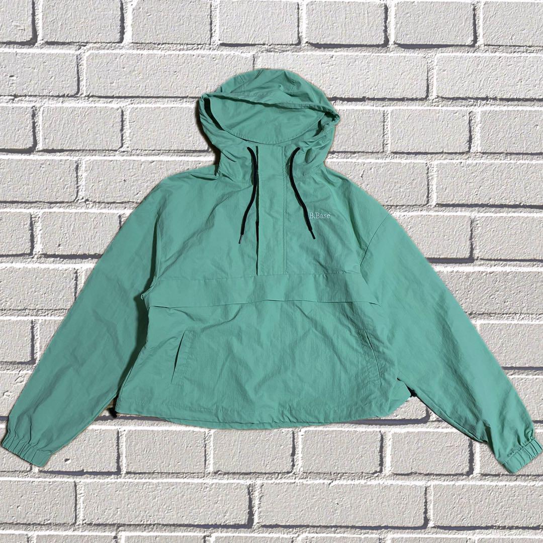 【美品】BrokenBase ナイロンテックアノラックパーカー M グリーン
