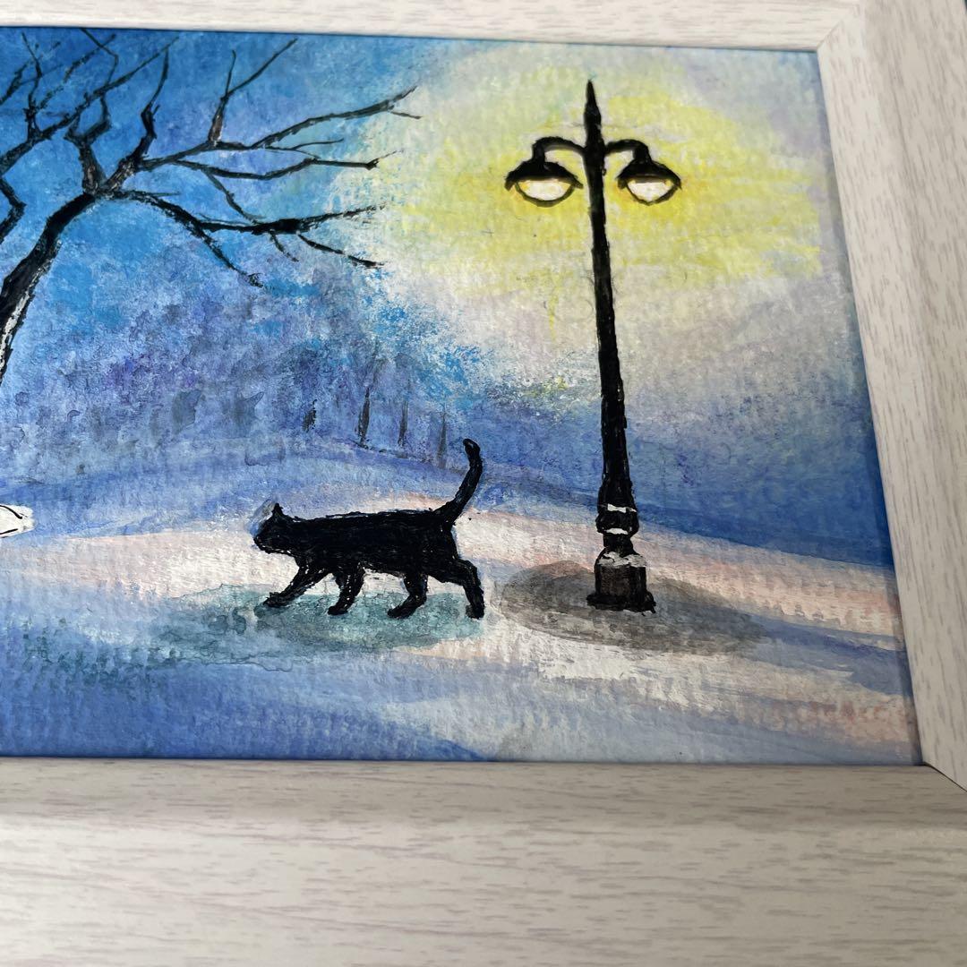 クリスマスファッション アクリル画 メルカリ - 原画 絵画 夜の公園と猫ちゃん イラスト
