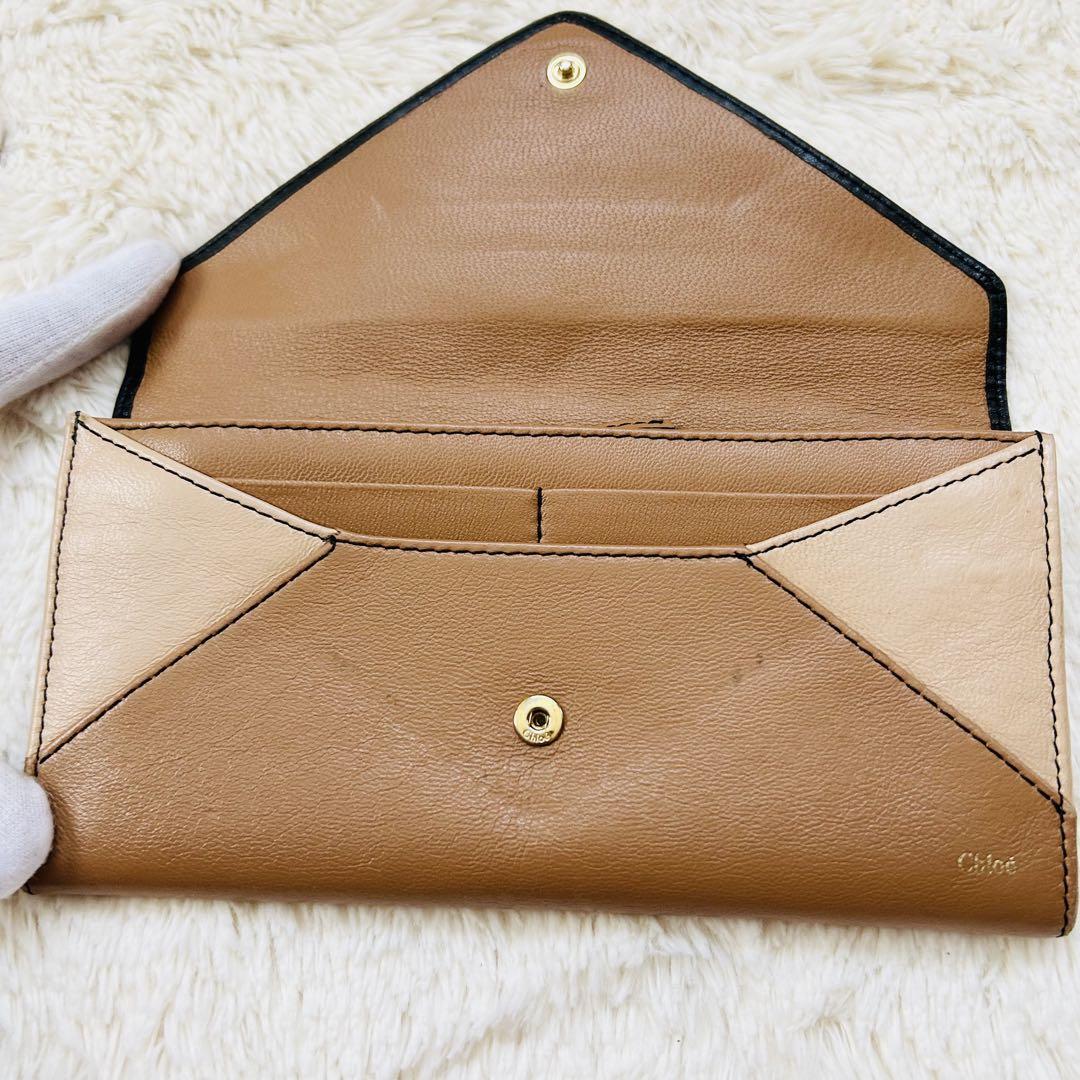 ✨人気✨ クロエ パッチワーク レター型 長財布 ロング