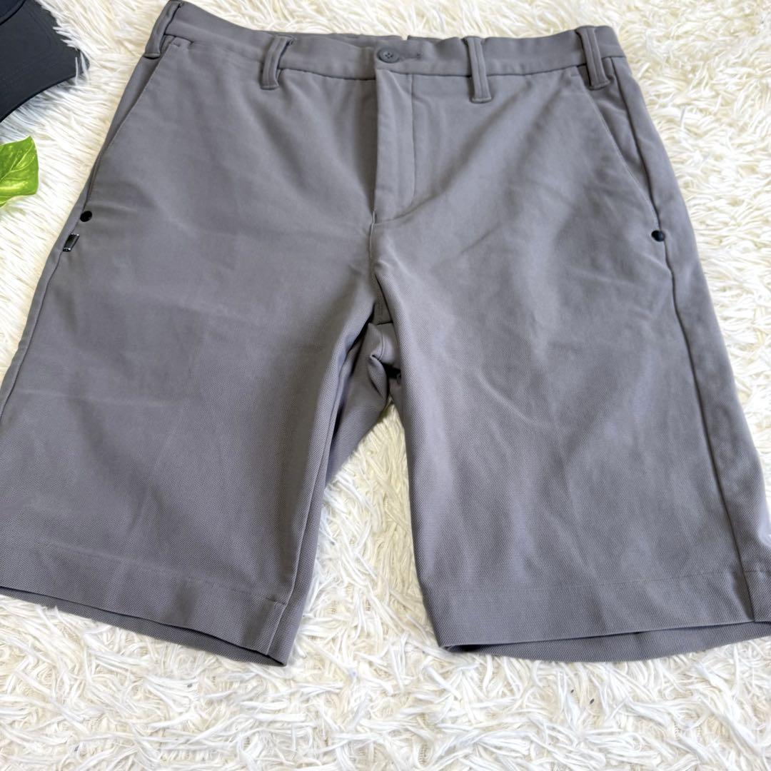 【ブリーフィングゴルフ】極美品 ハーフパンツ 2022ライトグレー Sメンズ
