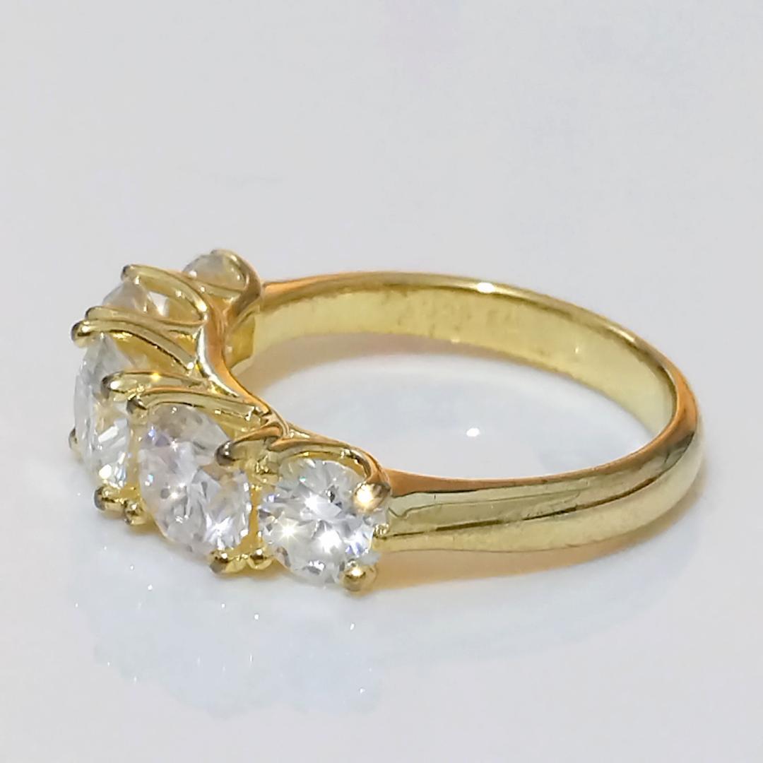 特価商品  鑑別書付き】 16 合計3.6ct 最高ランクD 5石 モアサナイトリング アクセサリー