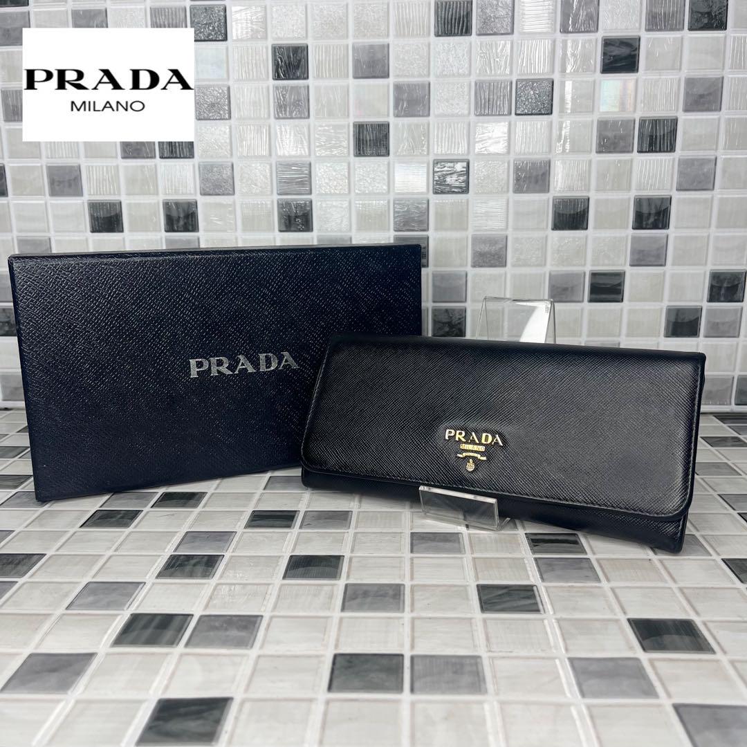 70 PRADA プラダ サフィアーノレザー 長財布