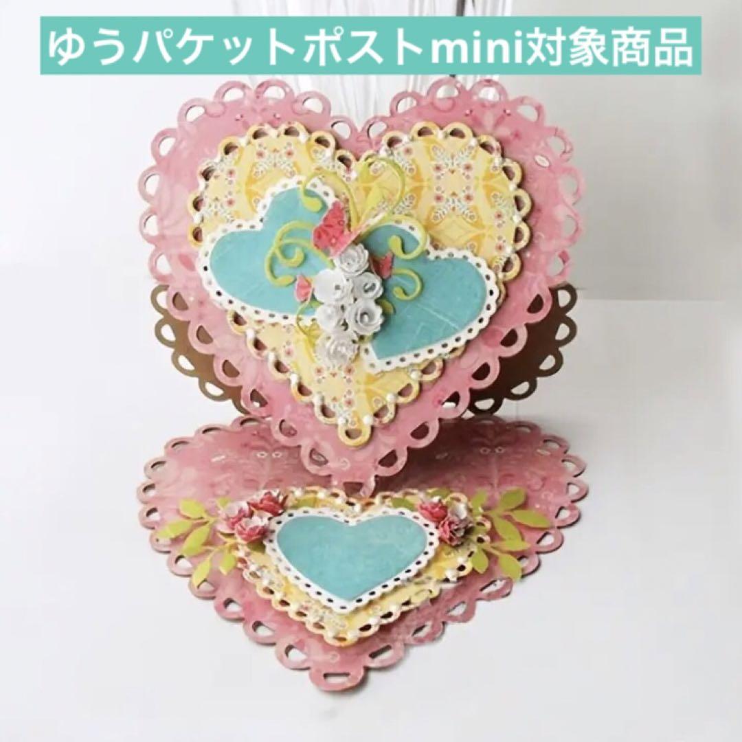 ♡カッティングダイ♡フリルハート 5連 大きめサイズᵕ̈*