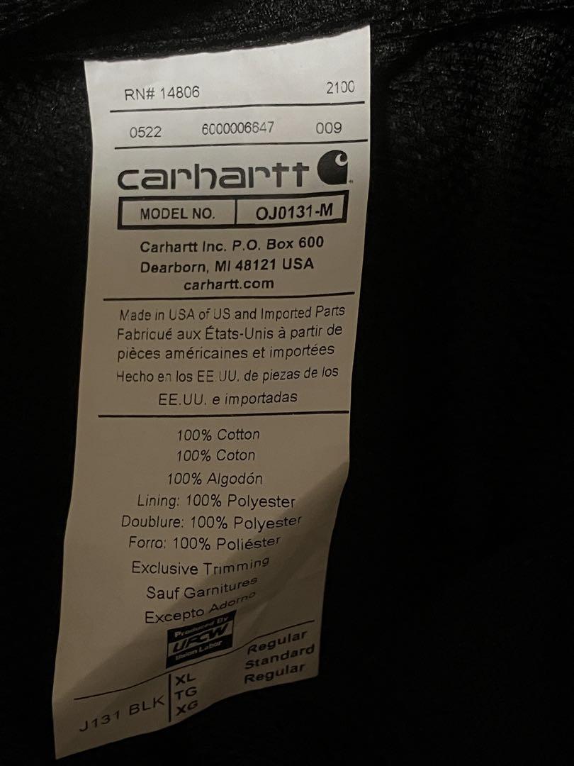 Carhartt アクティブジャケットJ131　XL