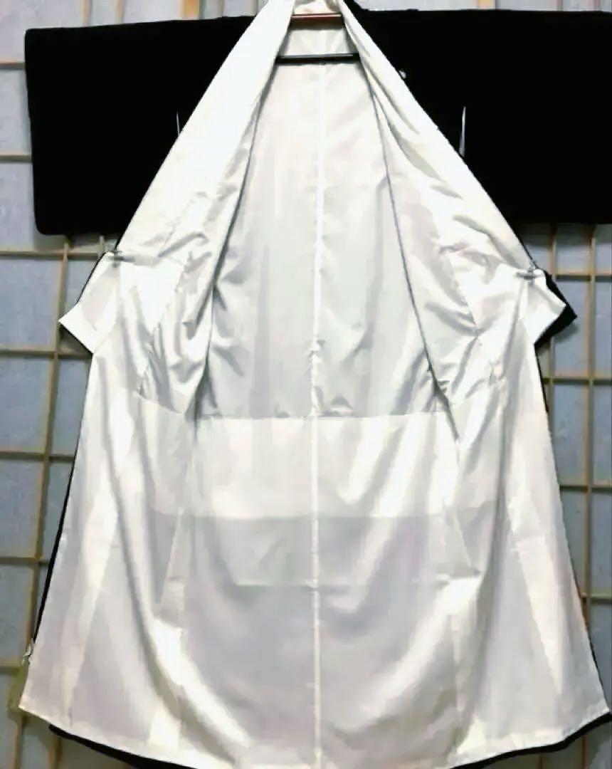 作家もの　黒留袖　トールサイズ　金駒　金箔　五つ紋　袷　落款　比翼付き