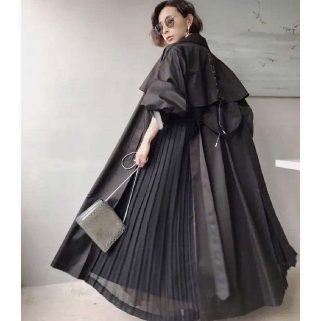 ジャケット・アウター AMERI BALLOON SLEEVE PLEATS TRENCH