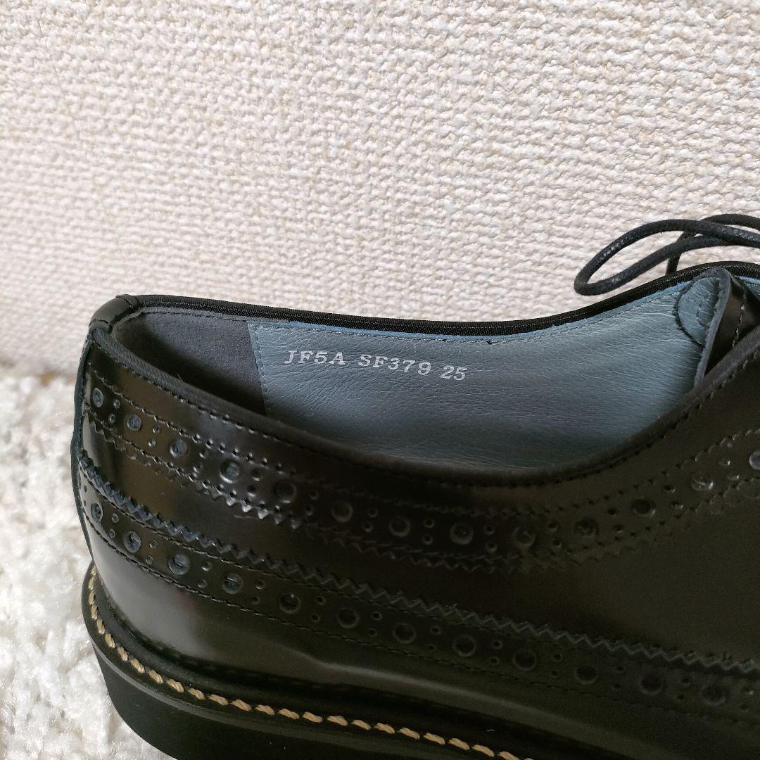 HARUTA ウィングチップシューズ ブラック　25EE ビジネスにも　本革