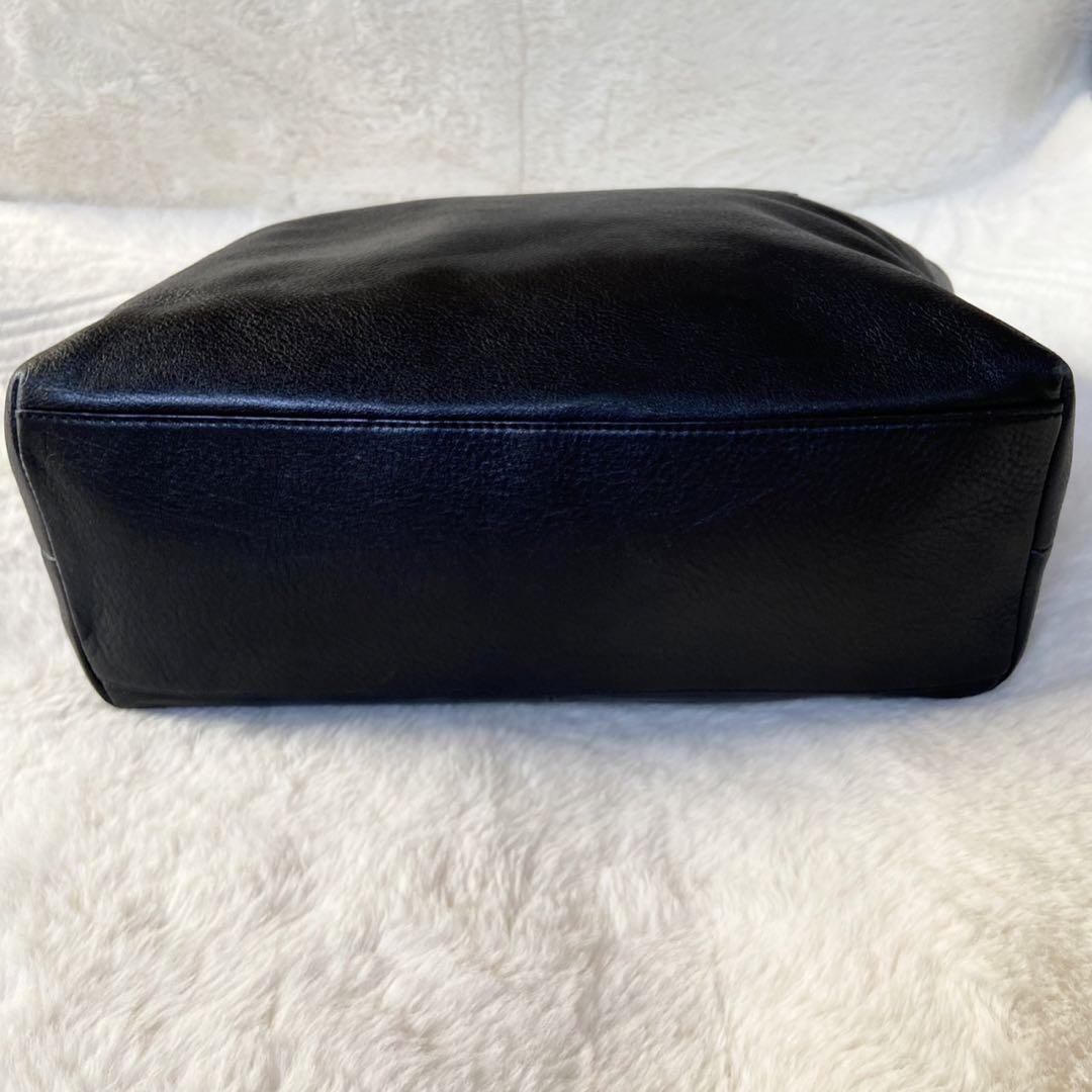 保存袋付き】✨️ COACH トートバッグ レザー ブラック 金具 A4