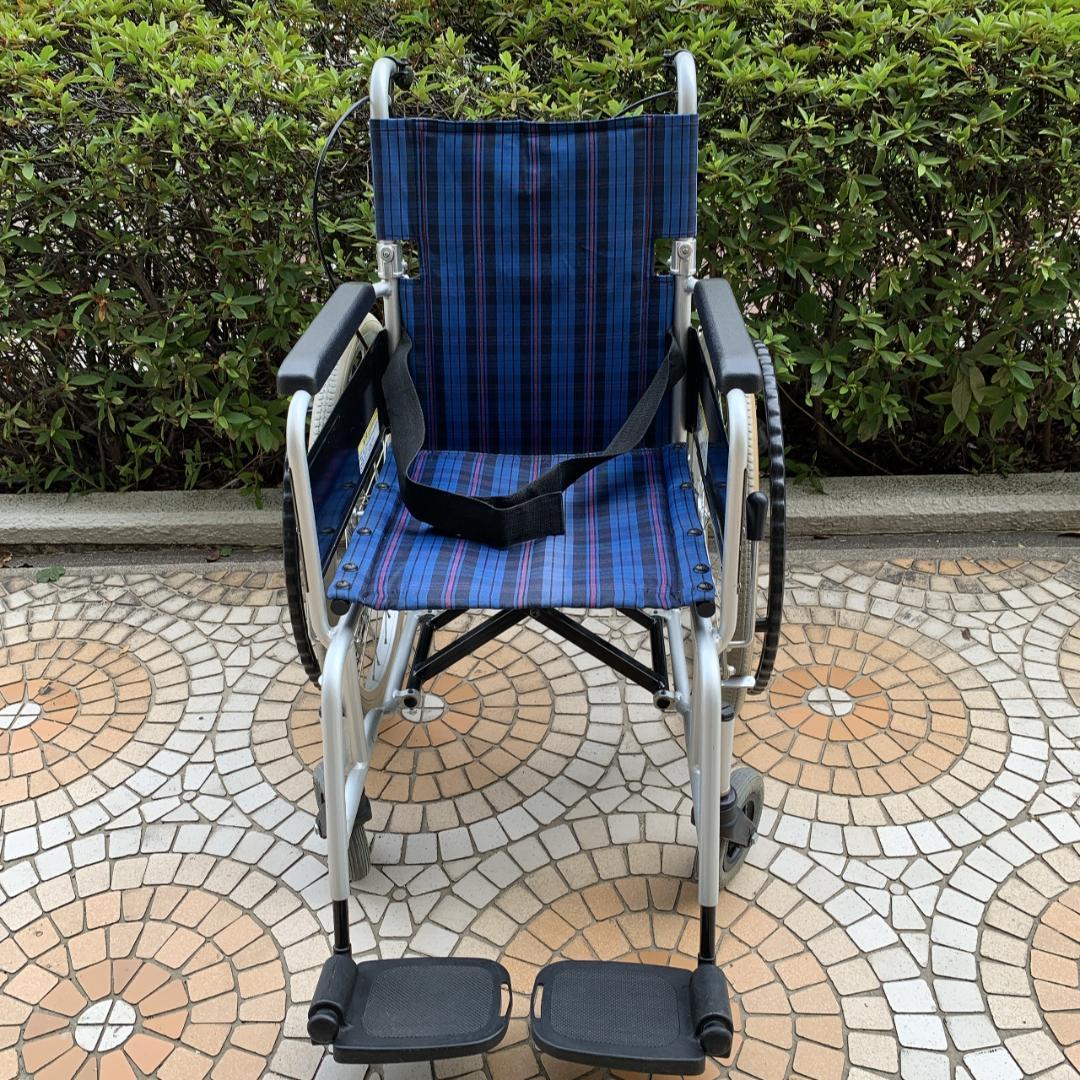 全国送料無料　KAWAMURA　カワムラサイクル　自走・介助兼用　車椅子　青