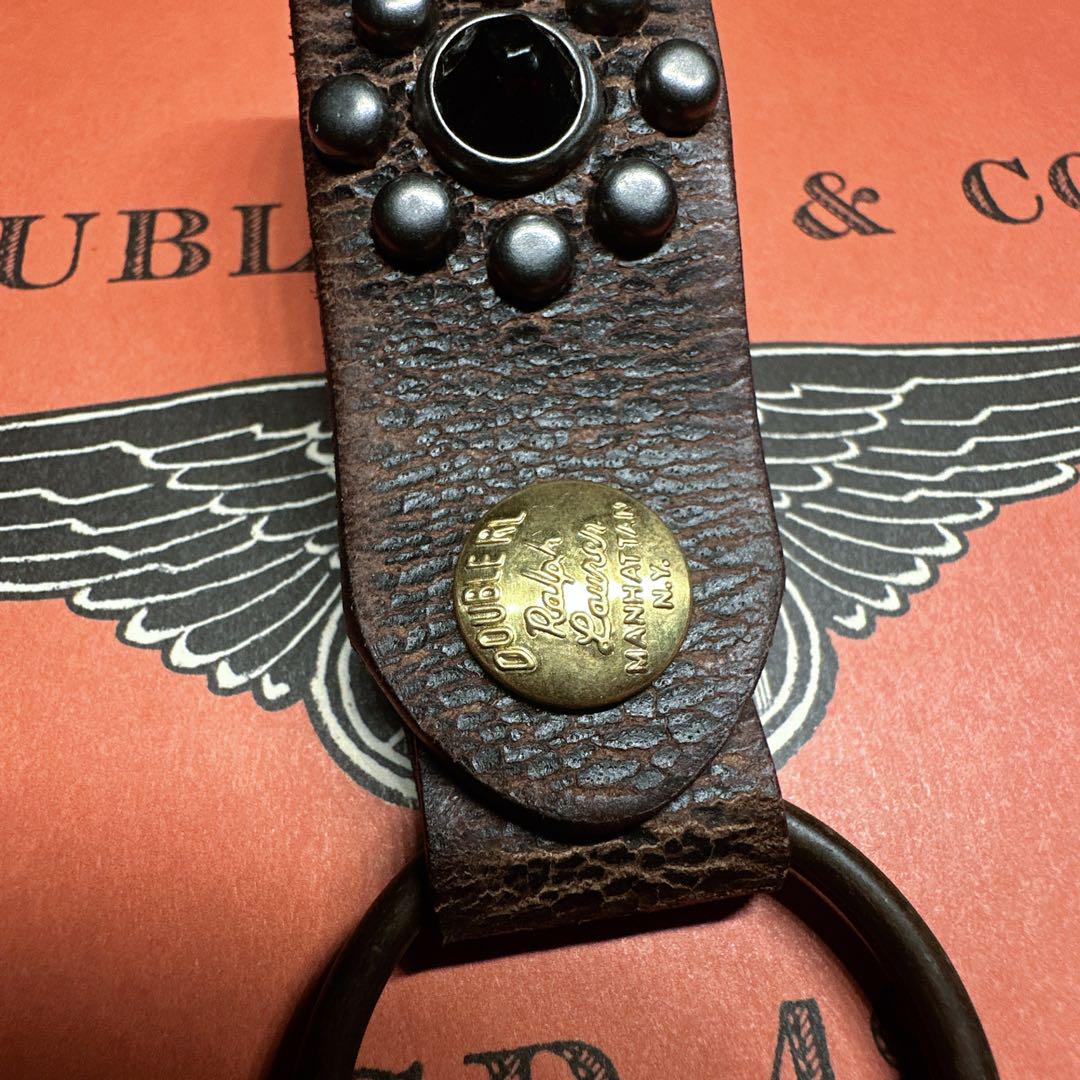 RRL 经典ベルトキーリング | 使い込まれた革と銅のバックル