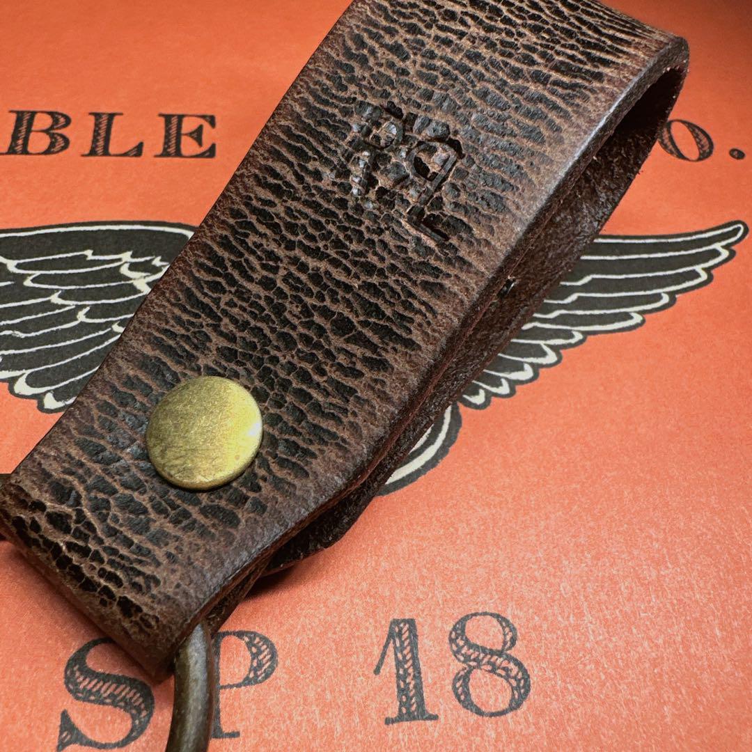 RRL 经典ベルトキーリング | 使い込まれた革と銅のバックル