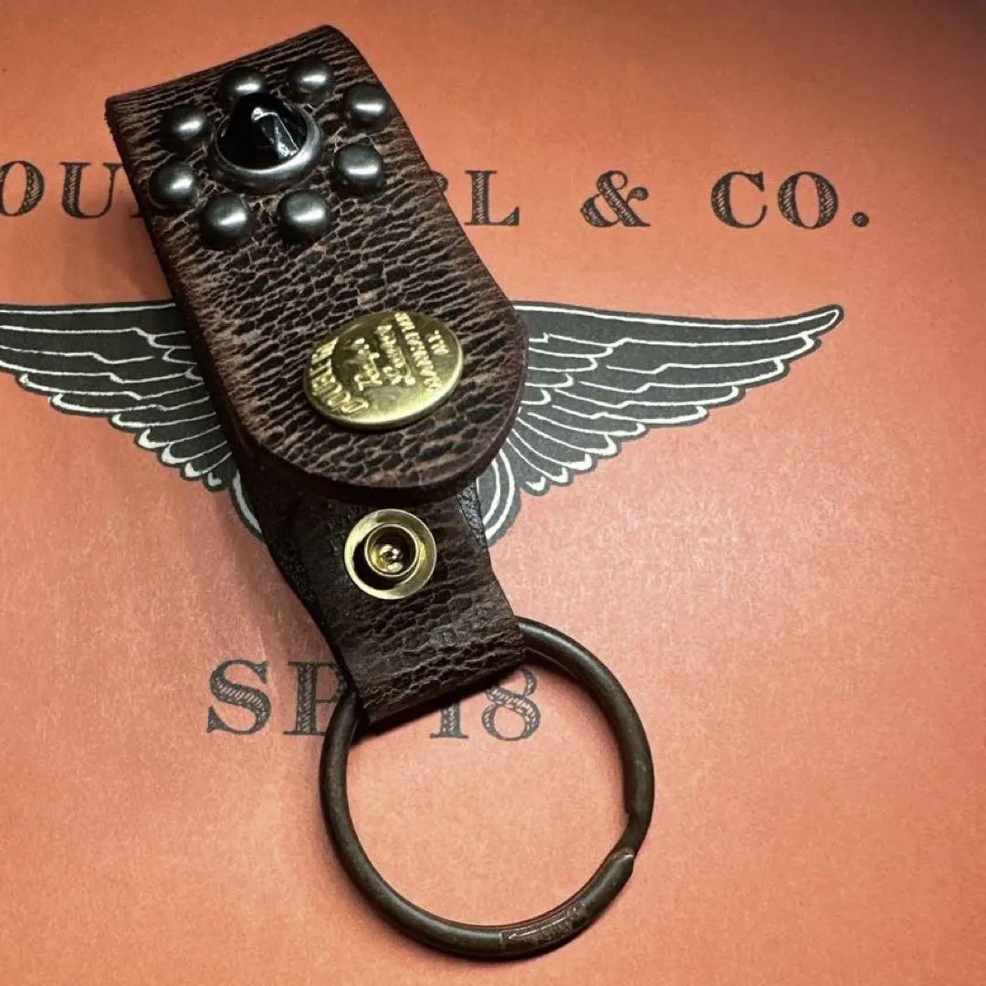 RRL 经典ベルトキーリング | 使い込まれた革と銅のバックル