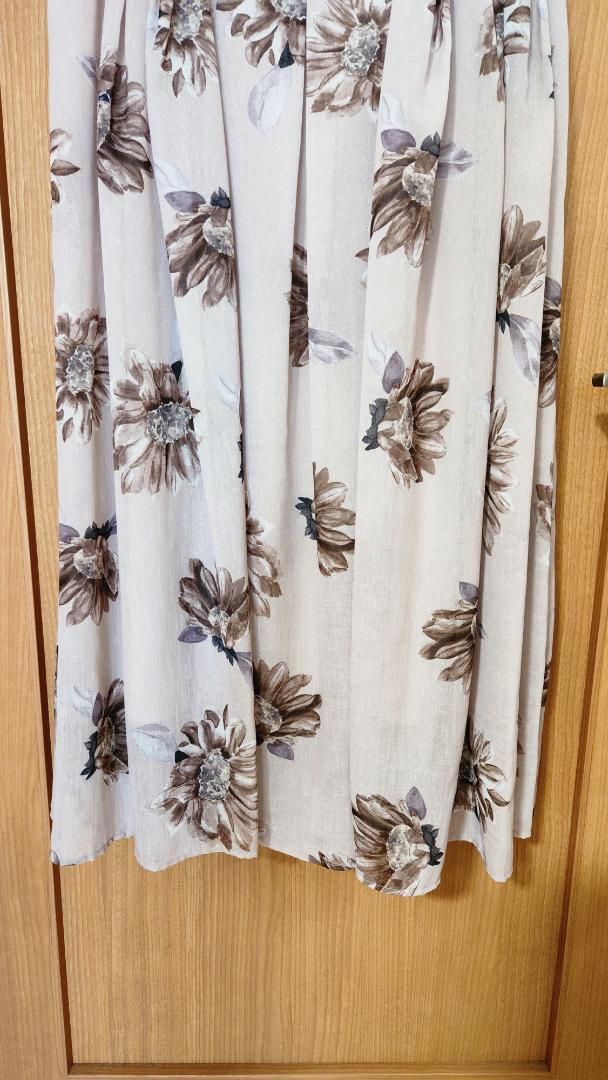 Her lip to／Sunflower-Printed Midi Dress