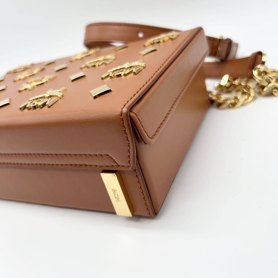 未使用に近い MCM ベルリン トランク チェーン ショルダーバッグ