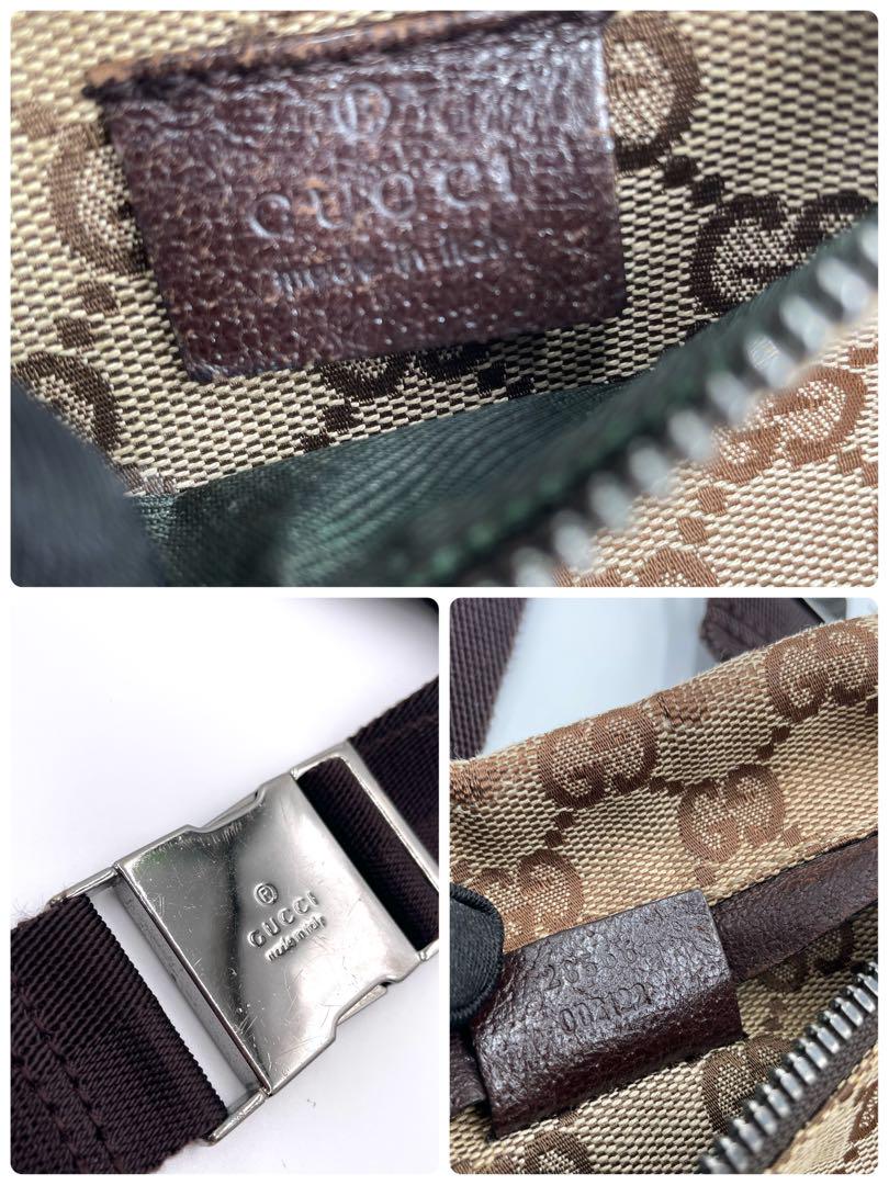 GUCCI グッチ GG  キャンバス ウエストポーチ ボディバッグ