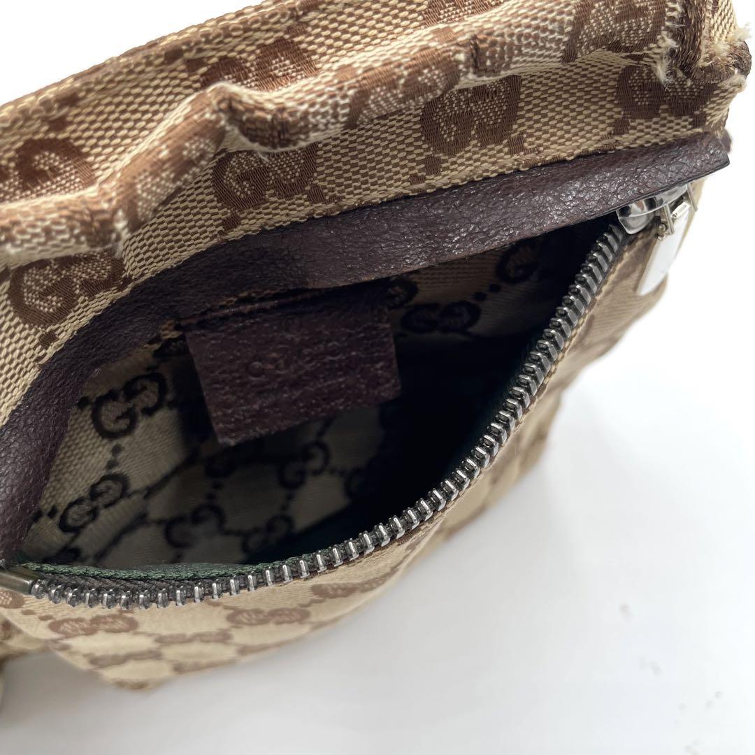 GUCCI グッチ GG  キャンバス ウエストポーチ ボディバッグ