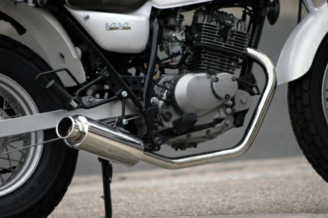 Realize スズキ バンバン200 100φ砲弾SUS (Type3) 100Φ砲弾ステンレスマフラー リアライズレーシング