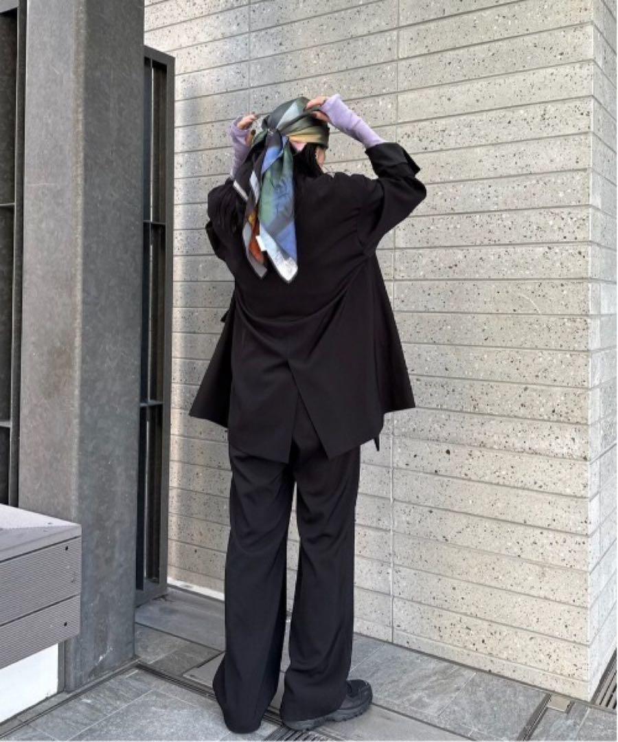 SMOKE FLOWER SCARF JACKET ブラック　S