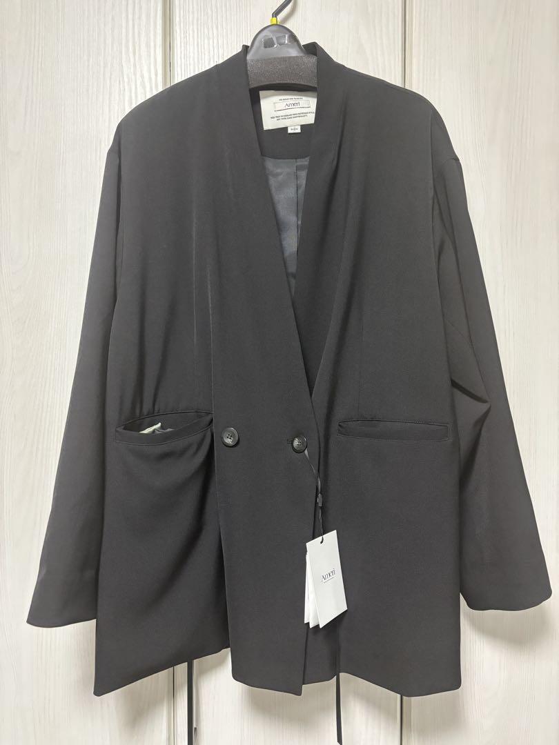 SMOKE FLOWER SCARF JACKET ブラック　S