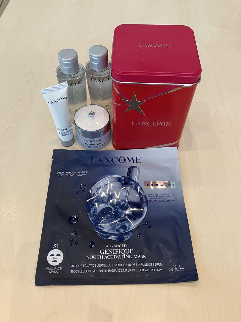 【新品・未使用】LANCOME スキンケア（試供品）セット（シートマスク・缶付）