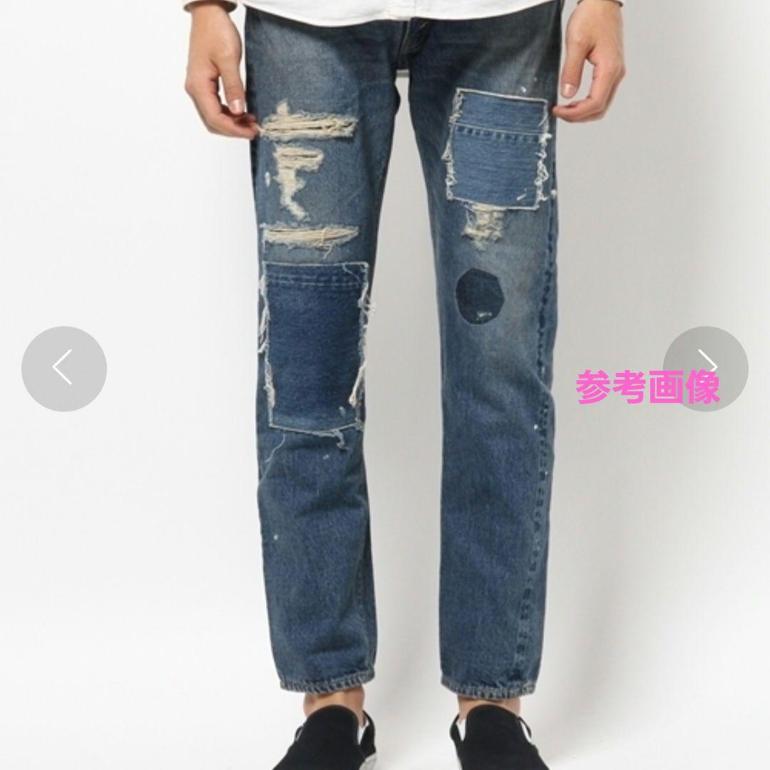 orslow×BEAMS 別注デニム パッチワーク ダメージ加工 ビンテージ S