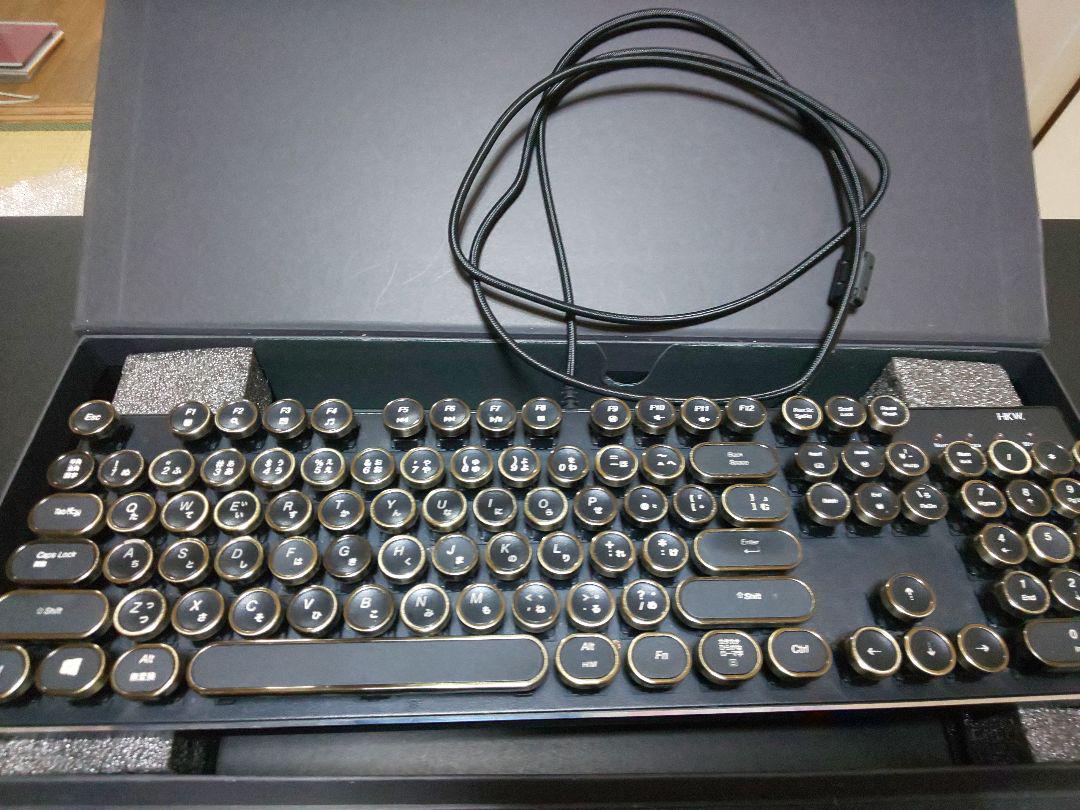 HKW タイプライター風メカニカルキーボード　青軸　JIS規格 Amazon.co.jp: HKW タイプライター風メカニカルキーボード 青軸