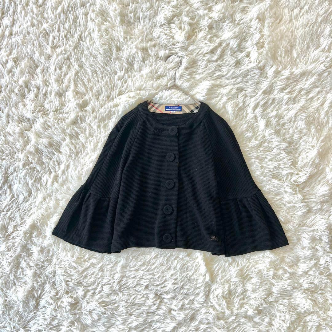 希少✨バーバリーブルーレーベル ポンチョ ノーカラージャケット ノバチェック M