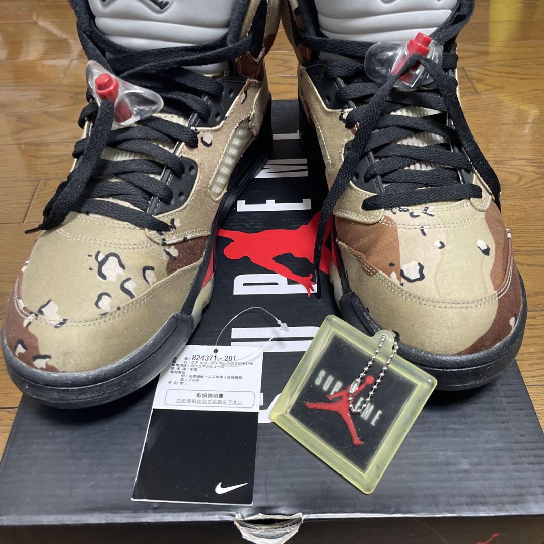 靴 NIKE AIR JORDAN 5 SUPREME 824371 201