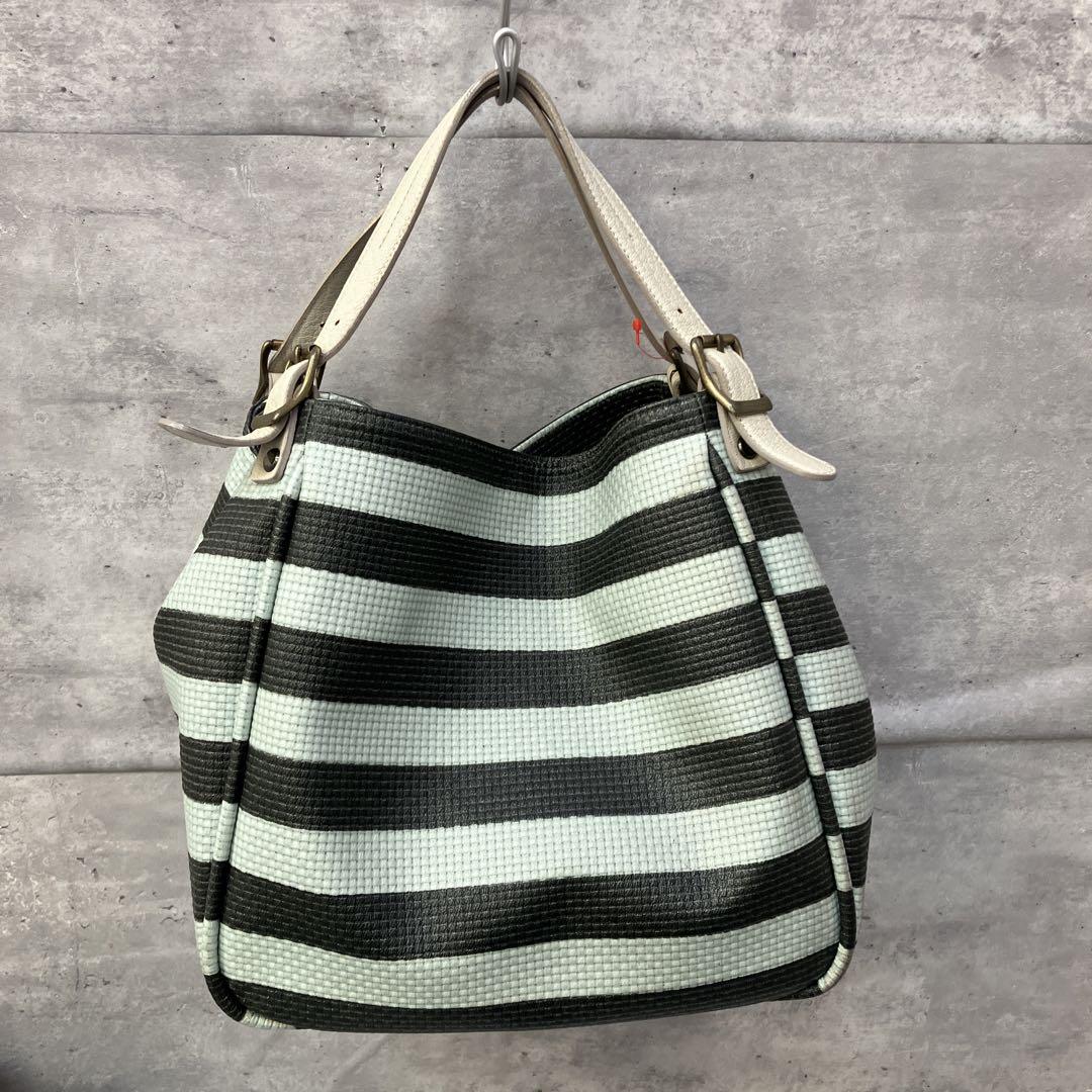 EVER KHAKI エバーカーキ ボーダートートバッグ ハンドバッグ レトロ