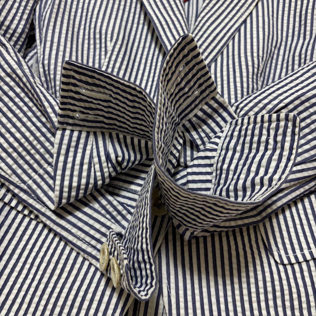 WEEKEND MAX MARA [アレッタ] コットン シアサッカー ジャケット MAXMARA コットンテーラードジャケット シアサッカー ロゴボタン