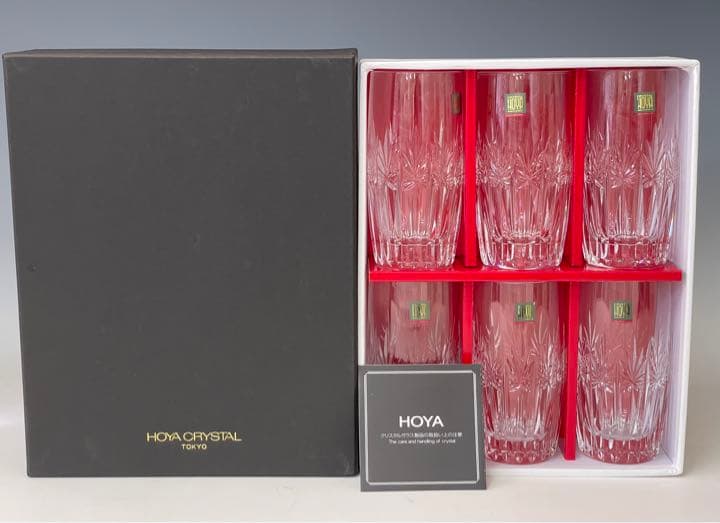 HOYAクリスタルタンブラー切子6個入ギフト6箱入10ケース特価