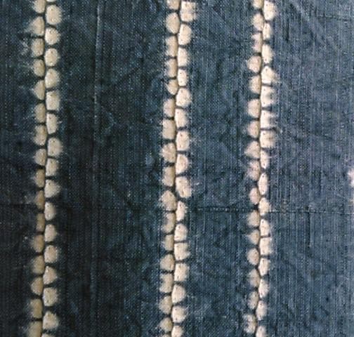 名古屋帯　絞り染め　更紗紋様