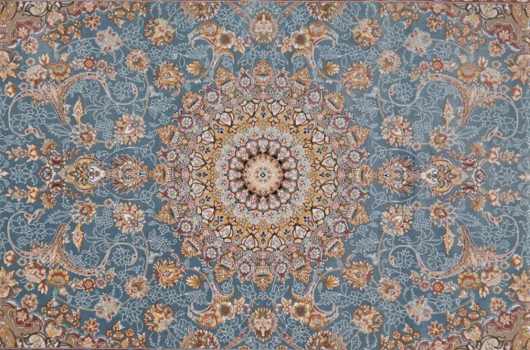 225万ノット、超高密度織！本場イラン産絨毯 70×120cm‐201671