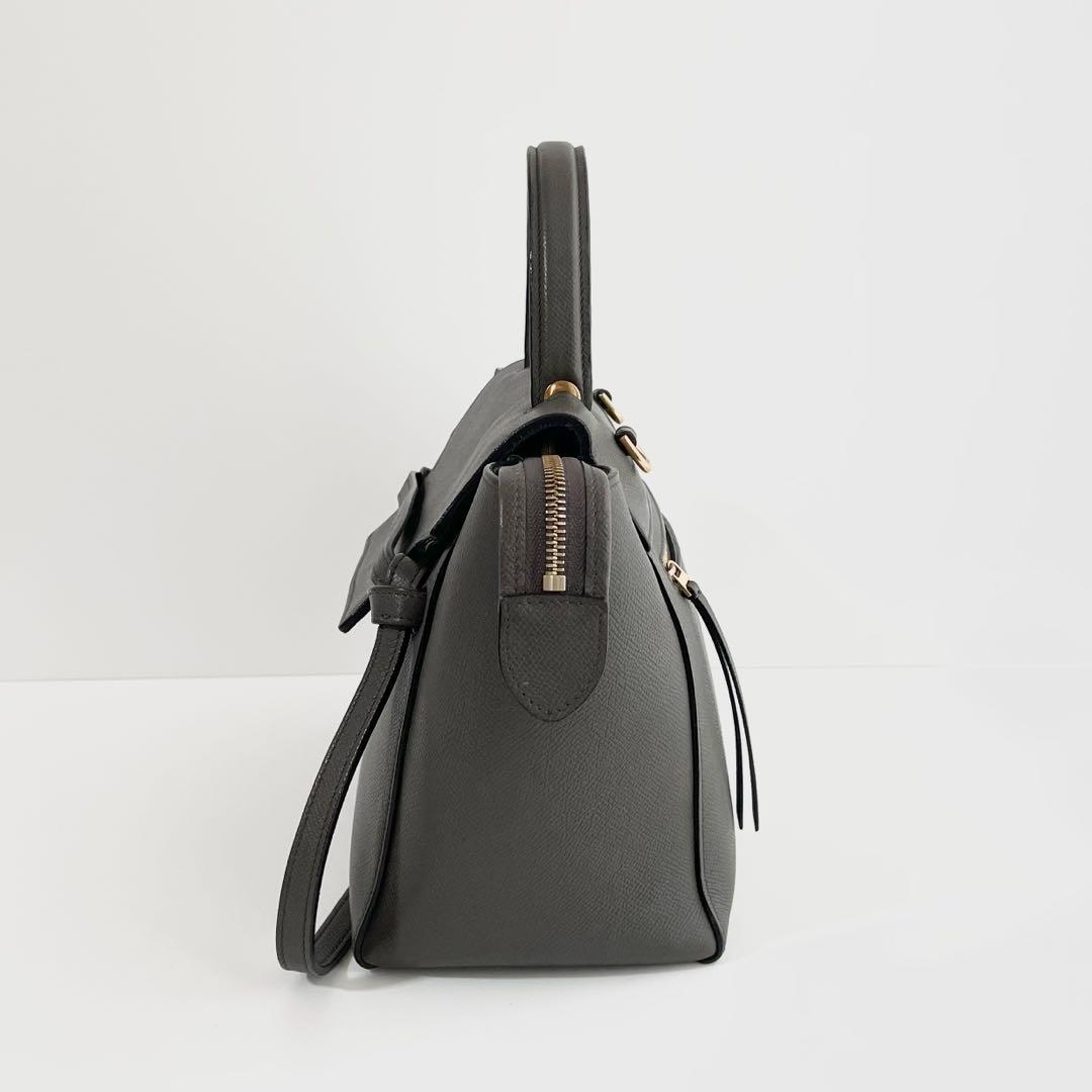 【美品】CELINE セリーヌ 2way ベルトバッグ ハンドバッグ グレー 【美品】CELINE セリーヌ 2way ベルトバッグ ハンドバッグ グレー