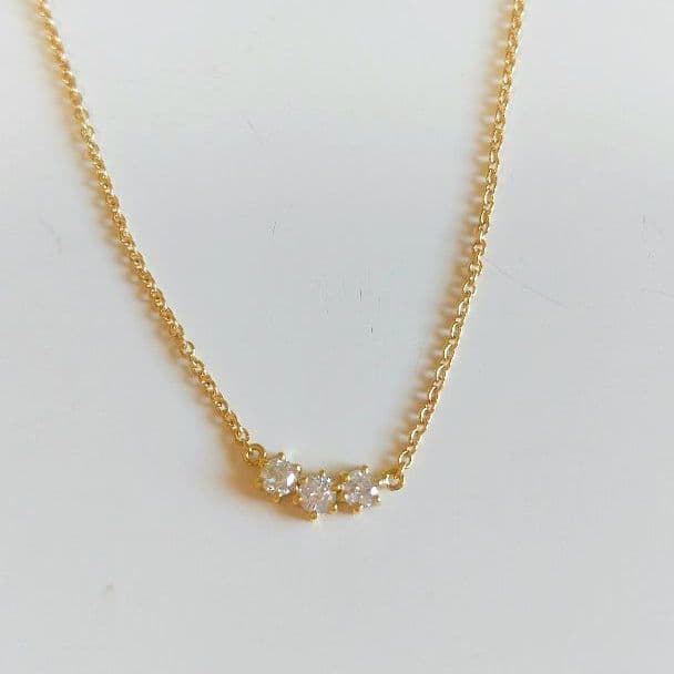 Ahkah Blanc アーカーブラン K18 ダイヤネックレス