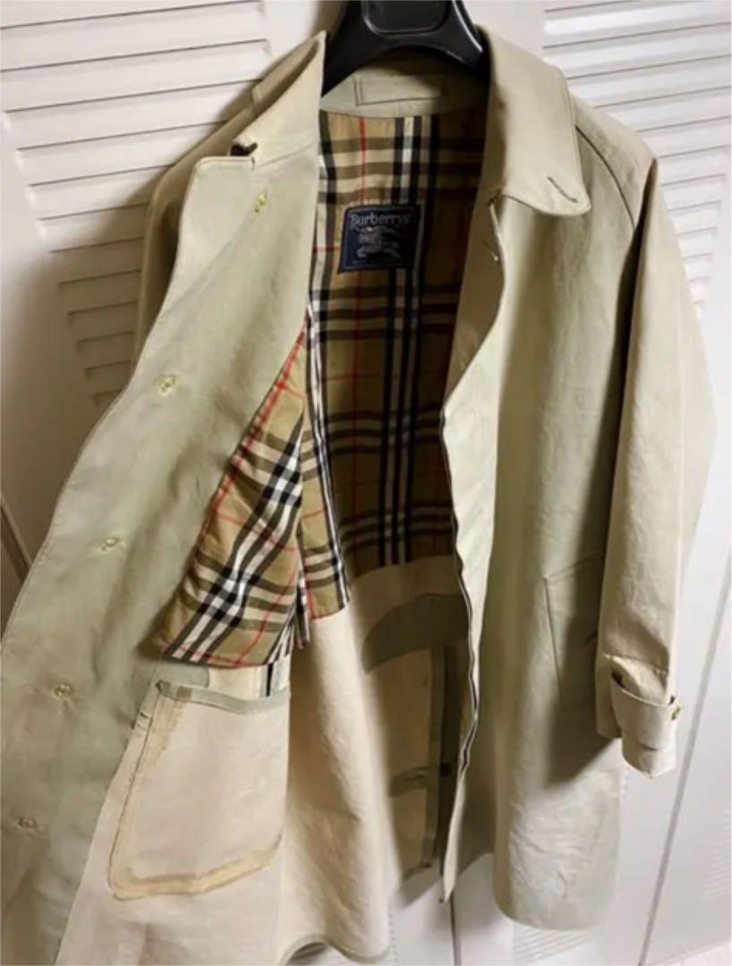 ◉ 【レア】ゴム引一枚袖 バーバリーburberry ステンカラーコート