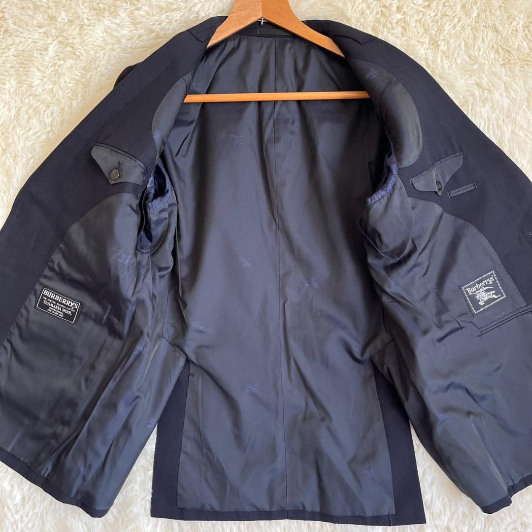 BURBERRY テーラードジャケット 金ボタン シャドーホース 濃紺 AB4