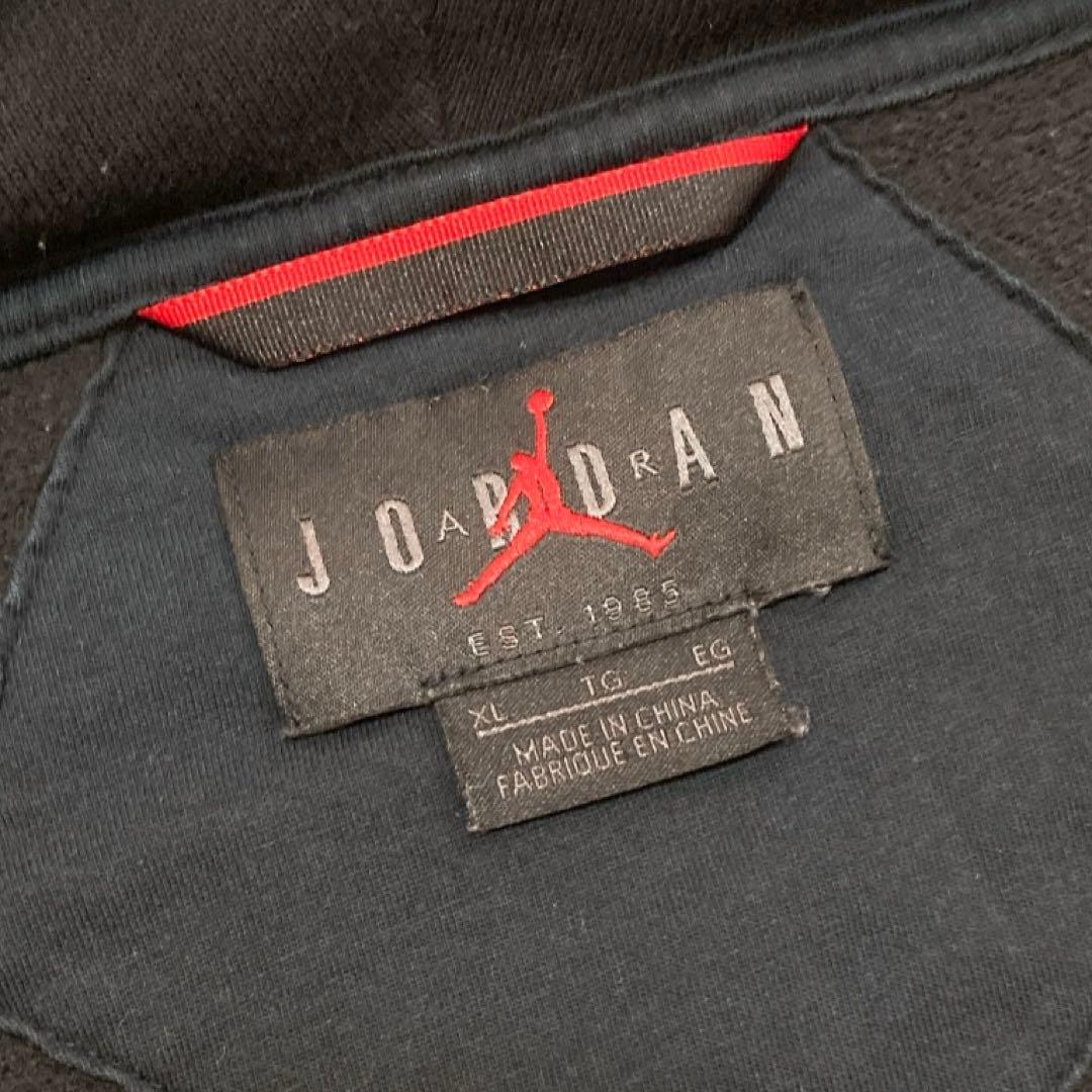 AIR JORDAN パーカー 刺繍ロゴ ブラック XL 1120