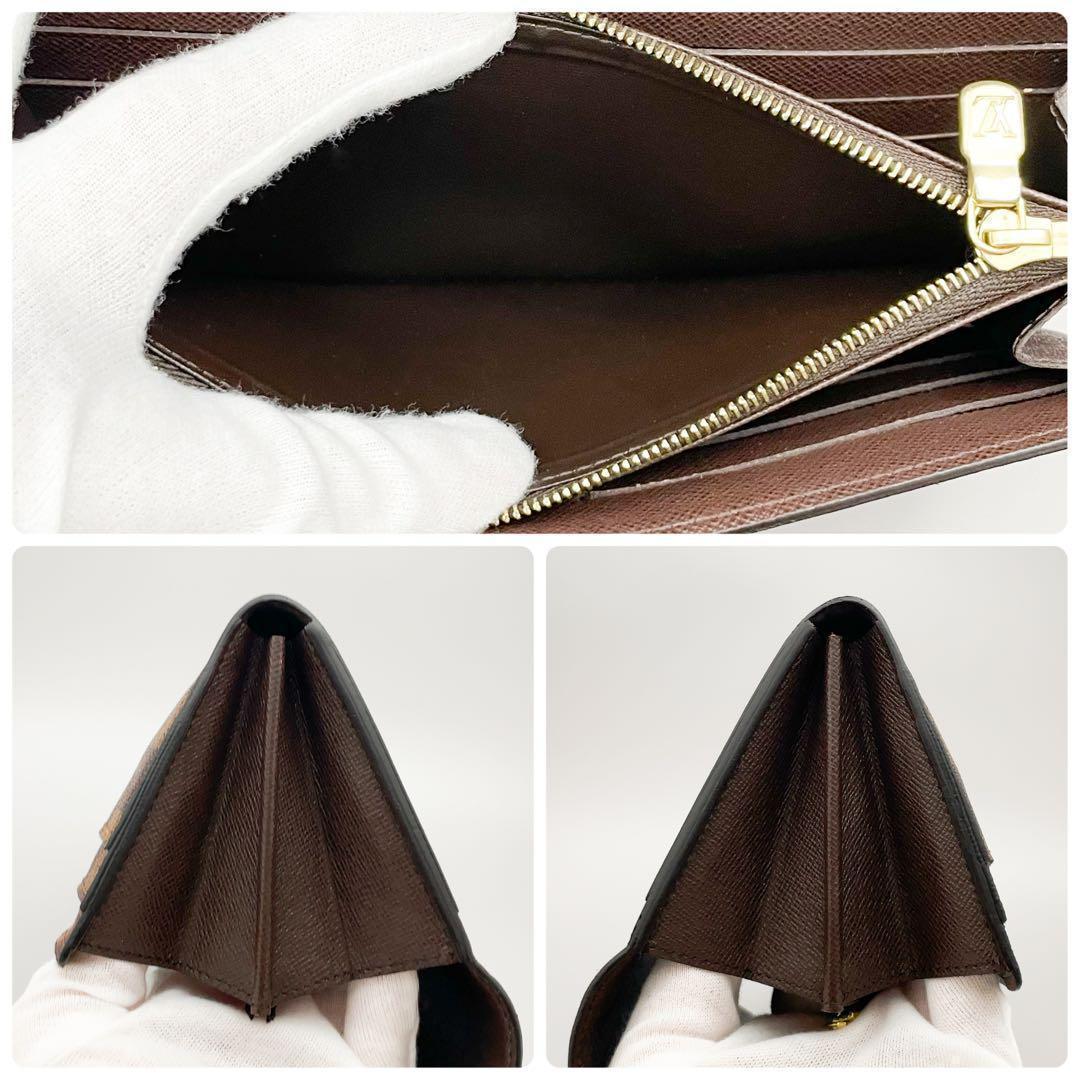 超美品★ルイヴィトン ダミエ ポルトフォイユ サラ 長財布 二つ折り財布