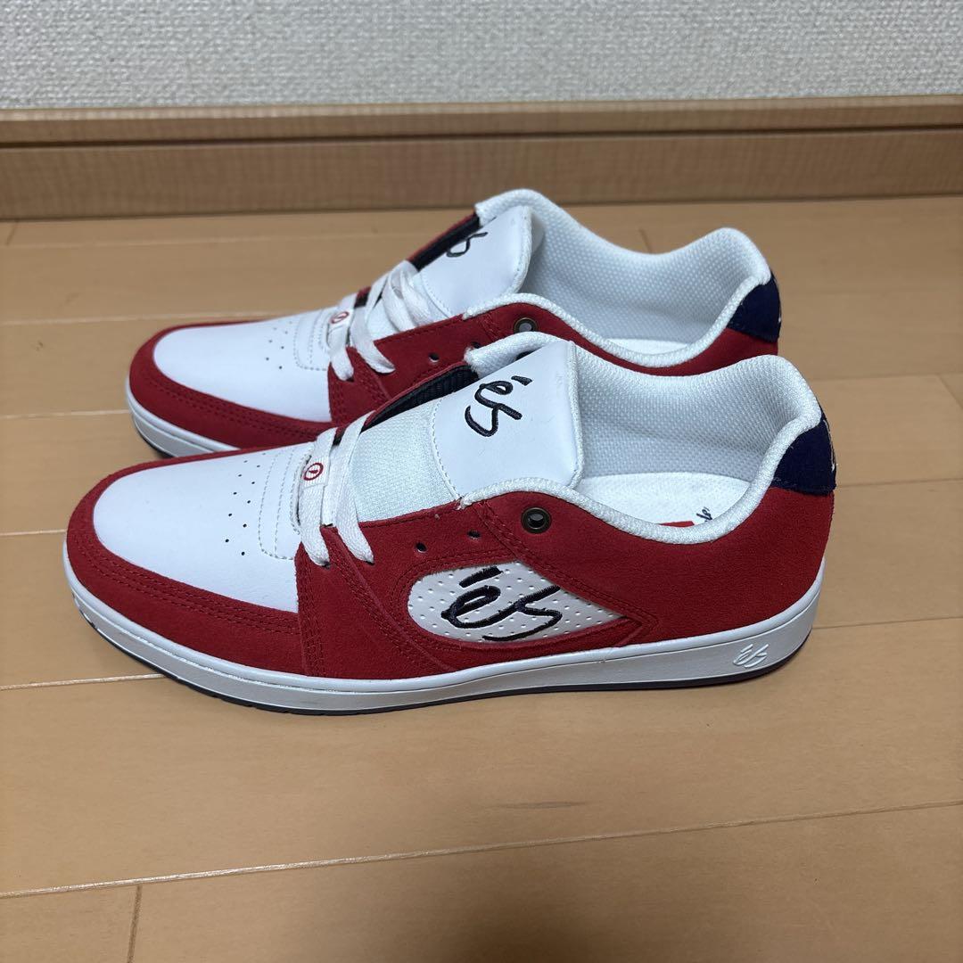 es スケートシューズ 赤/白