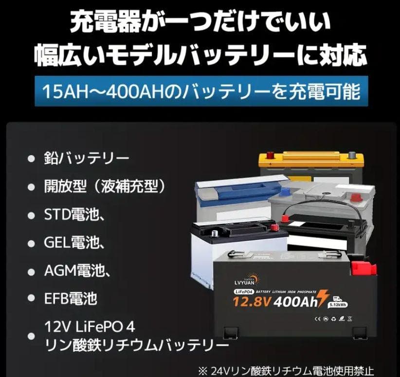 1103バッテリー充電器 40A 12V 24V鉛電池 12V LiFePO4 WWW_OPDRERGINERDOGAN_COM