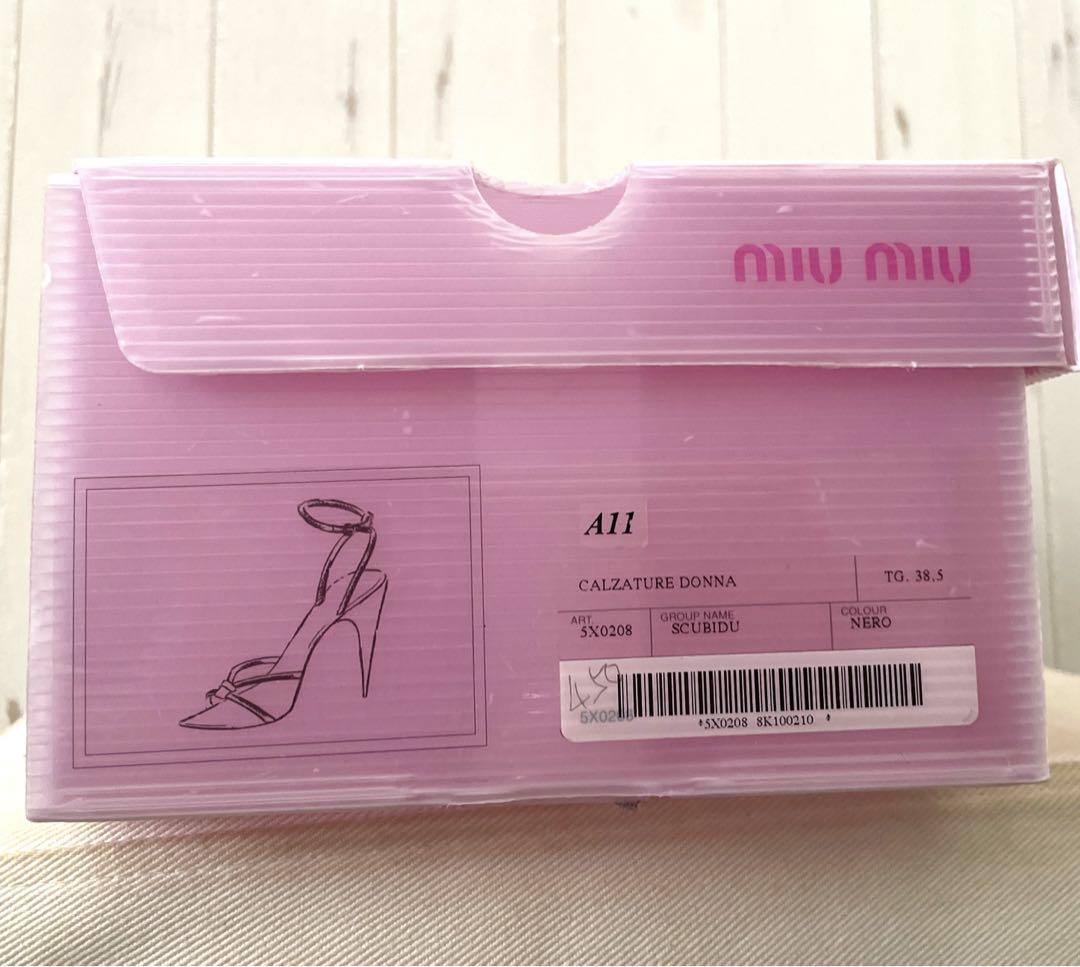 【正規品】miumiuサンダルブラック　38.5(24.0〜24.5センチ)