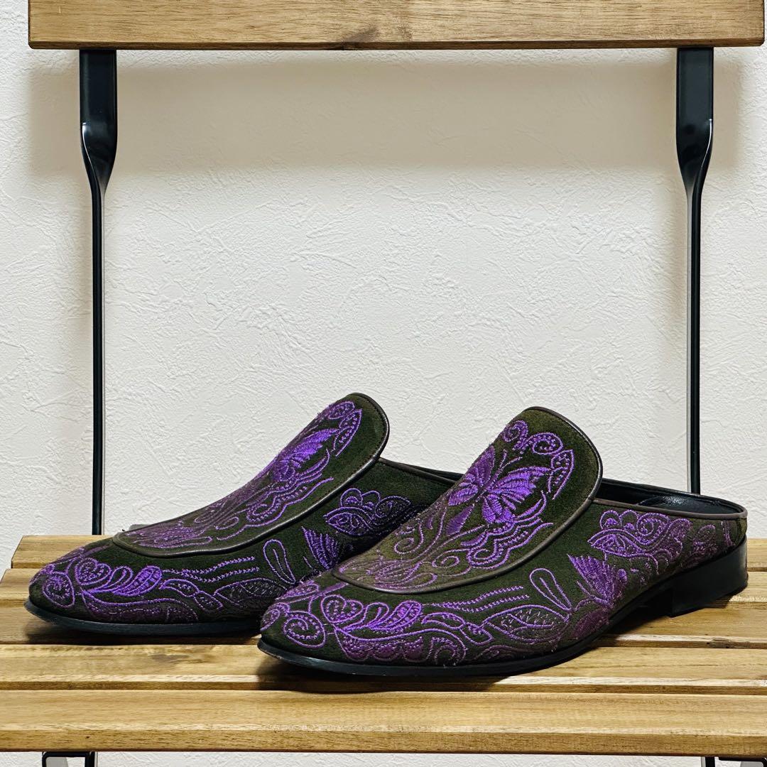 靴 NEEDLES Suede Mule Papillon B32796