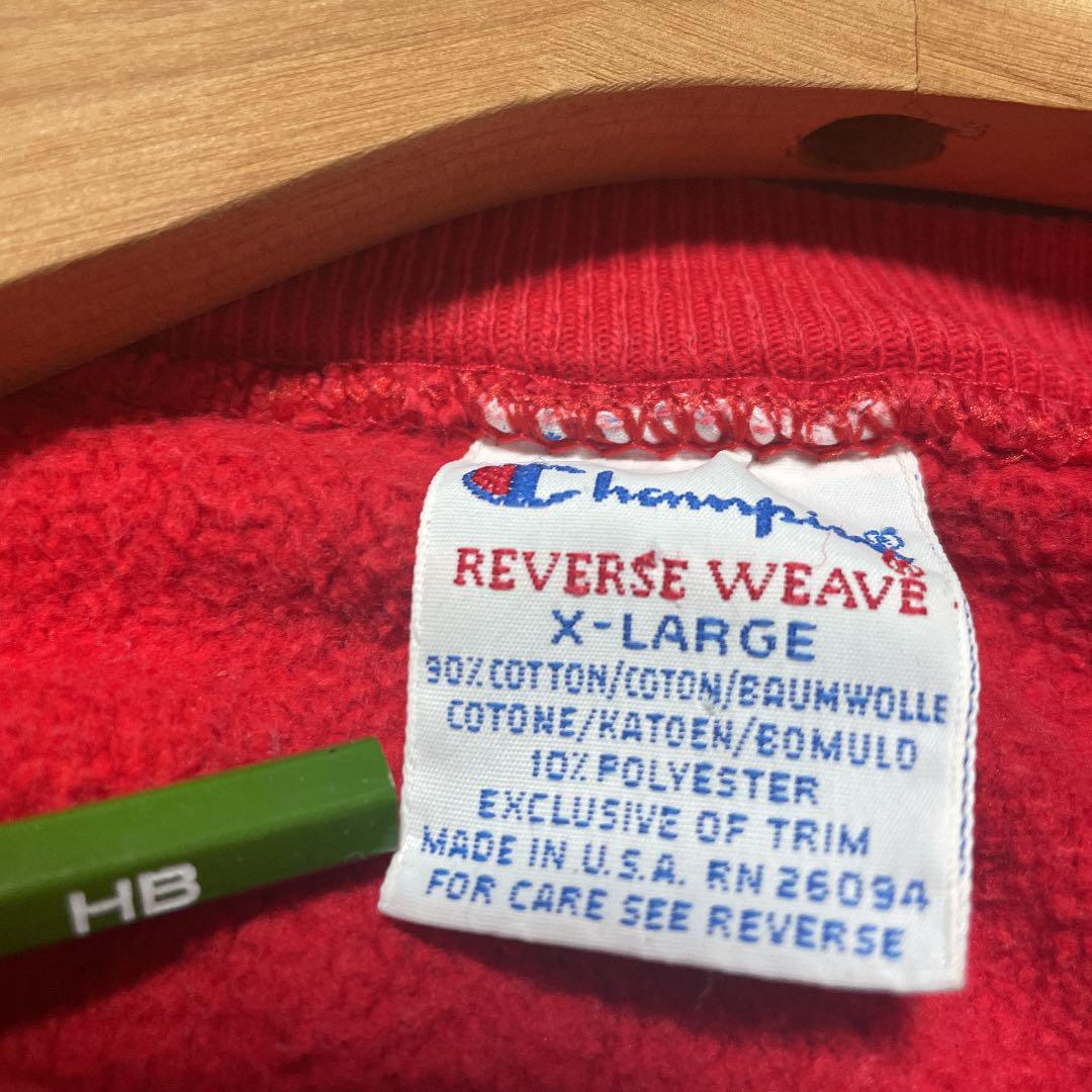 数量限定新品 90s レッド USA 製 xDvfL-m15146571373 champion reverse weave 在庫あ新品