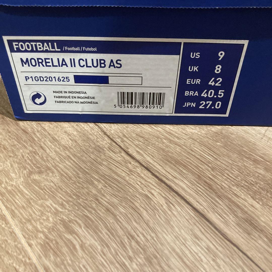 【新品未使用タグ付き】MIZUNO MORELIA II CLUB AS 27 画像4