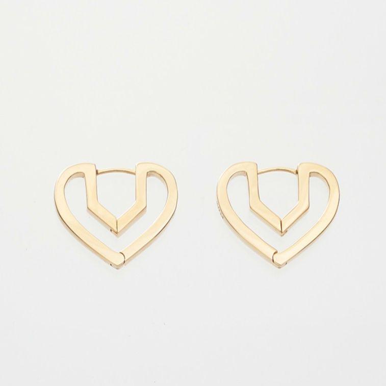 サイズSplow ピアス　ハグハート　Hug Heart Hoop ピアス S