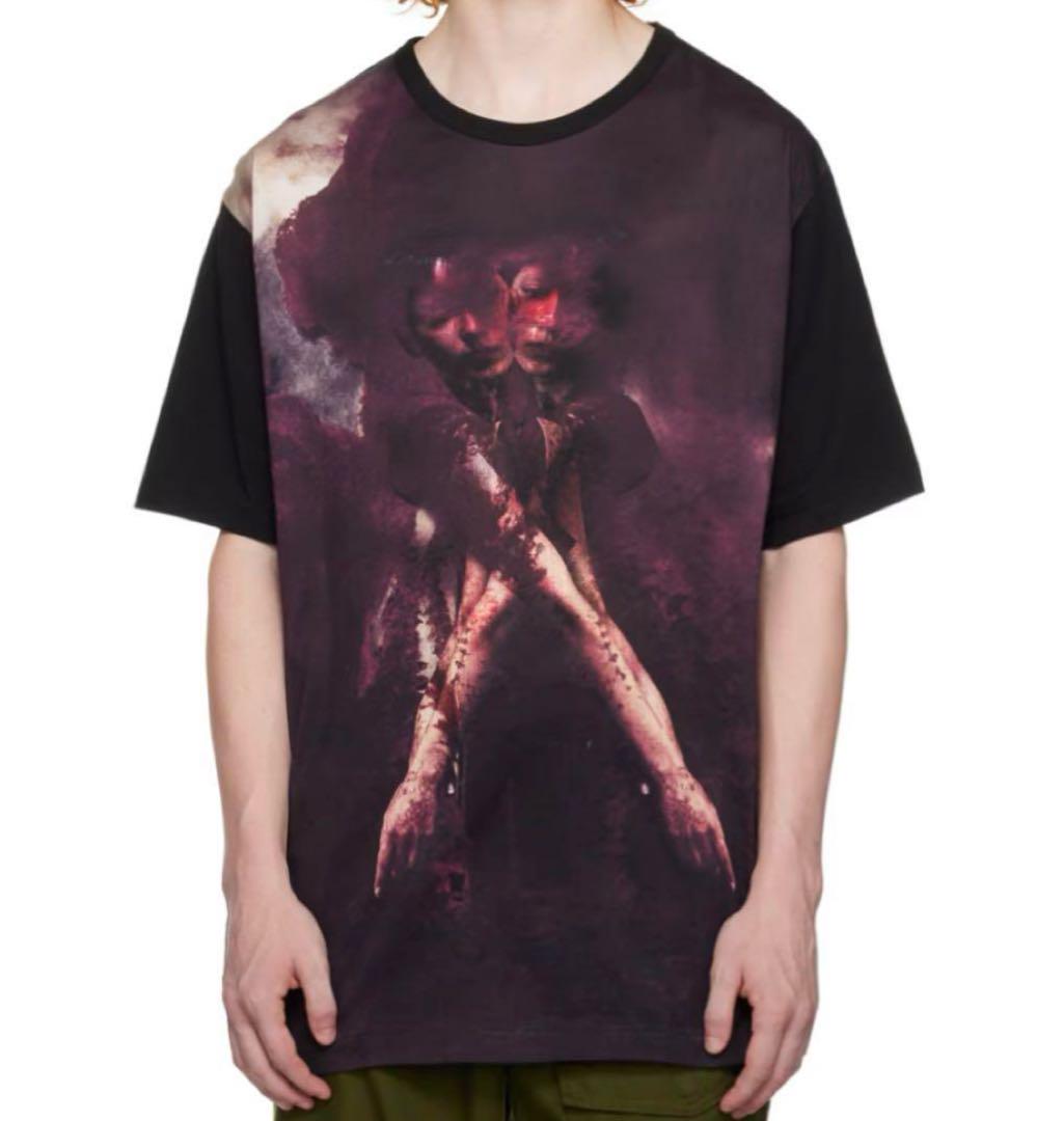 激安ブランド YohjiYamamoto 傷だらけの女性Tシャツ ベクシンスキー 22aw トップス