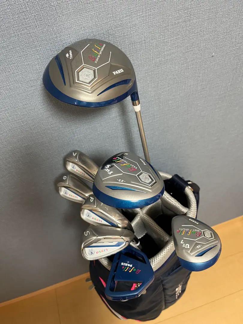 PARIS 中古品 ゴルフクラブセット レディース キャディーバッグ付き 初心者