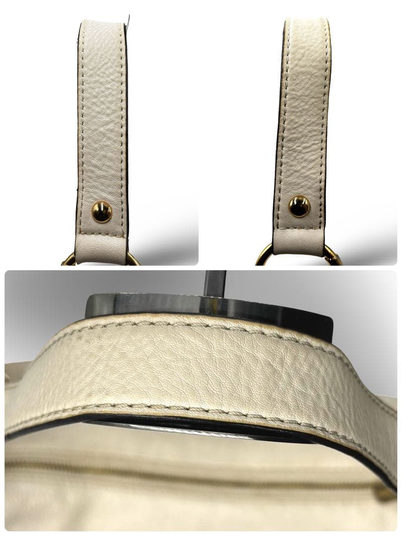 【良品】マイケルコース ショルダーバッグ ロゴ金具 オフホワイト 肩掛け 大容量 【良品】マイケルコース ショルダーバッグ ロゴ金具 オフホワイト 肩掛け 大容量